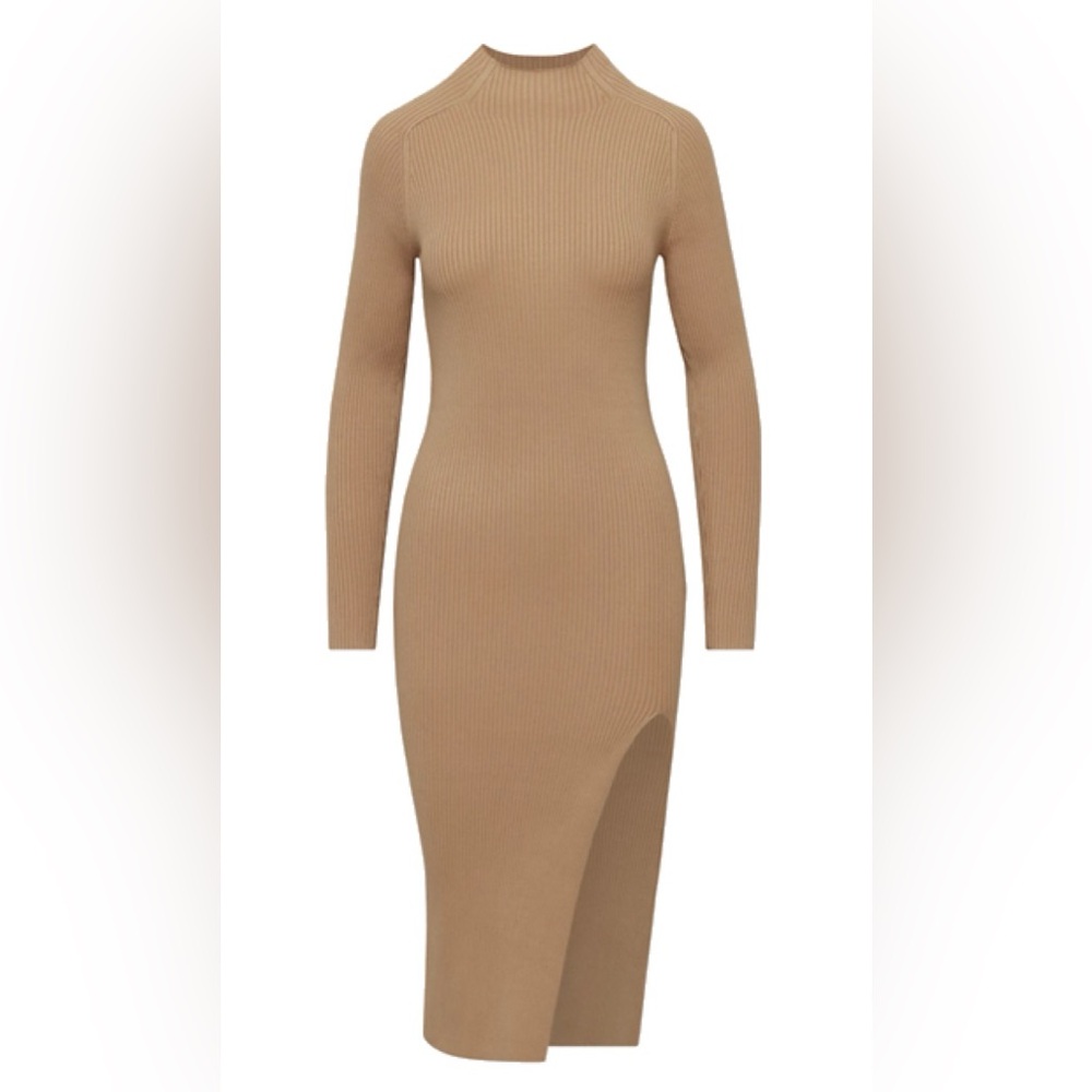 Aritzia Wilfred Alchemy Midi Dress in Gold Camel size small